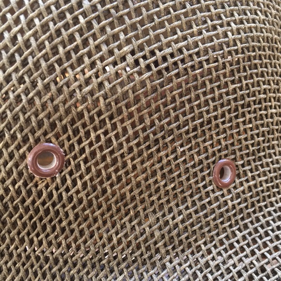 Olive drab safari pith hat mesh adjustable leather strap sun cap wide brim - Picture 11 of 12